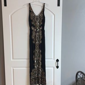 INC Brown and Black Pattern Dress